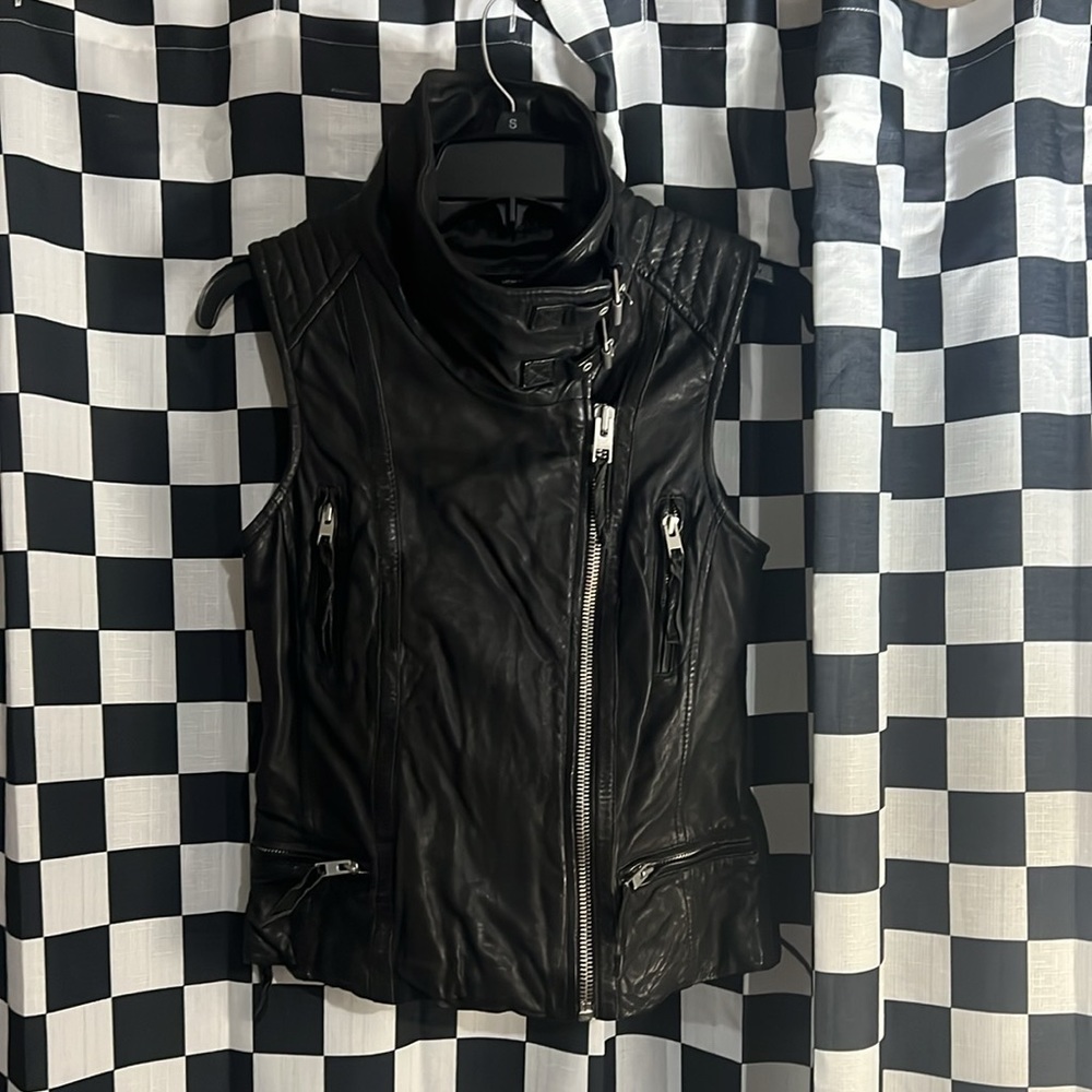 All Saints Leather Vest